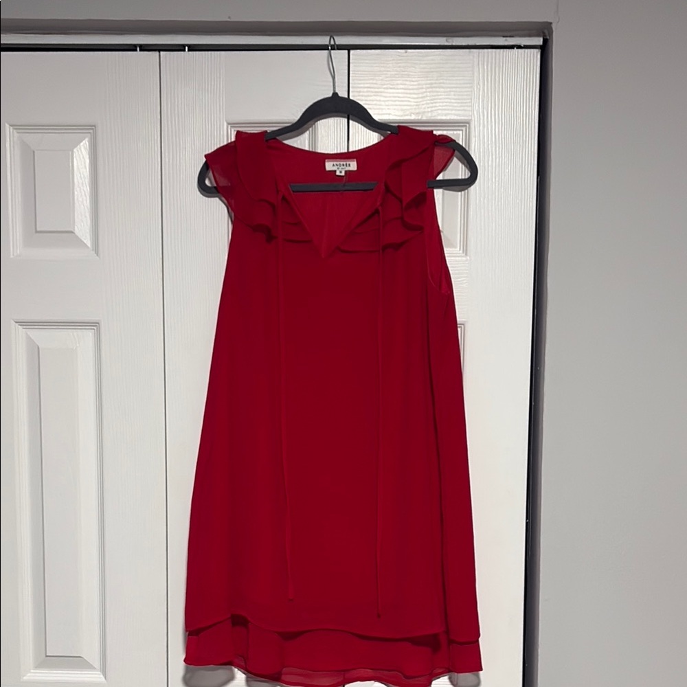 Red Ruffle Mini Dress